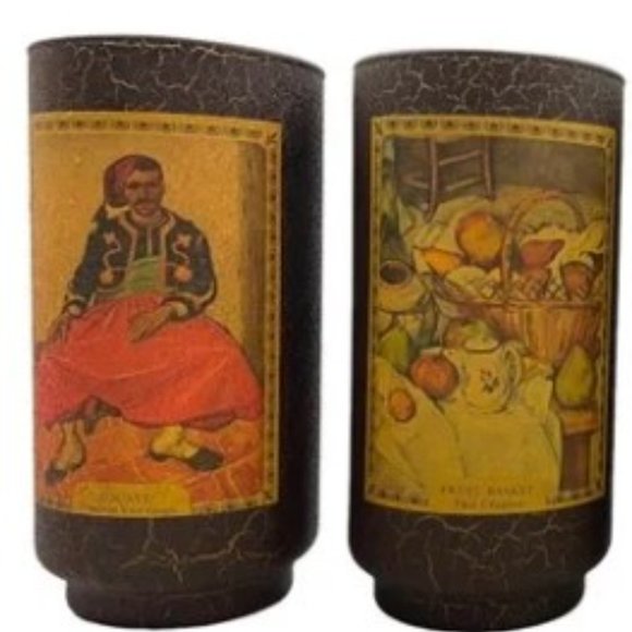 Set of 4 Modern Masters Jim Beam Crackled glass collection - Picture 2 of 7